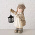 Kerstdeco Charlie meisje met lantaarn 40cm - beige