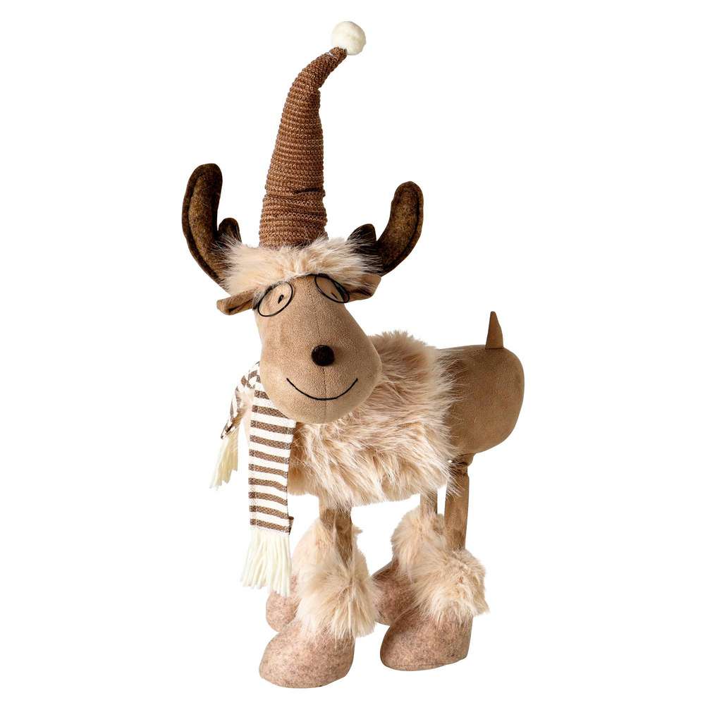 Kerstfiguur eland Franky 45cm - beige