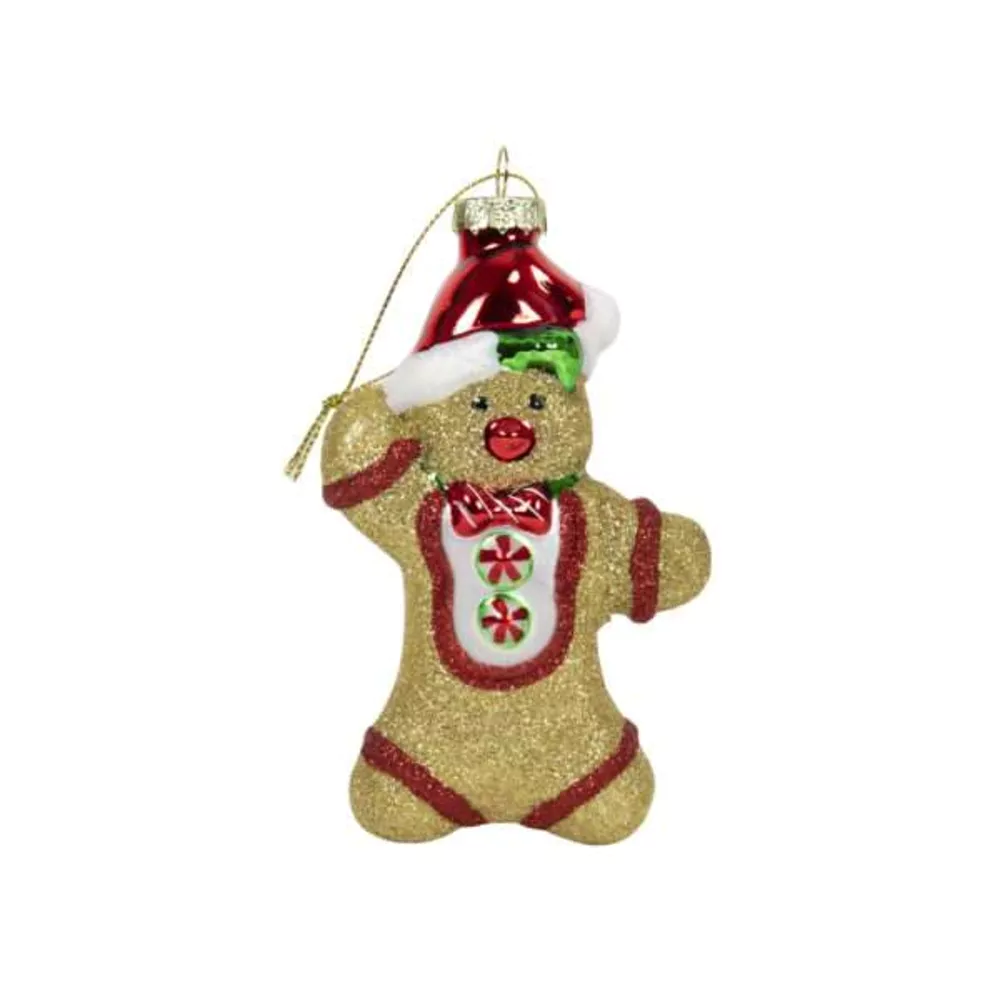 Glazen kerstbal figuur gingerbread