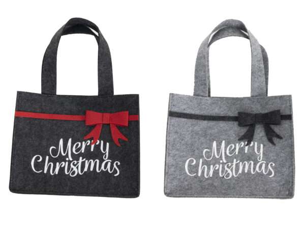 Kersttasje 3d strik vilt 20x16x7,8cm 2-