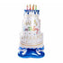 Ballon folie birthday cake - 76x150cm - wit/ blauw