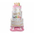 Ballon folie birthday cake - 76x150cm - wit/ roze