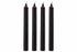 Kaarsen blood dripping 4st. 20cm - zwart