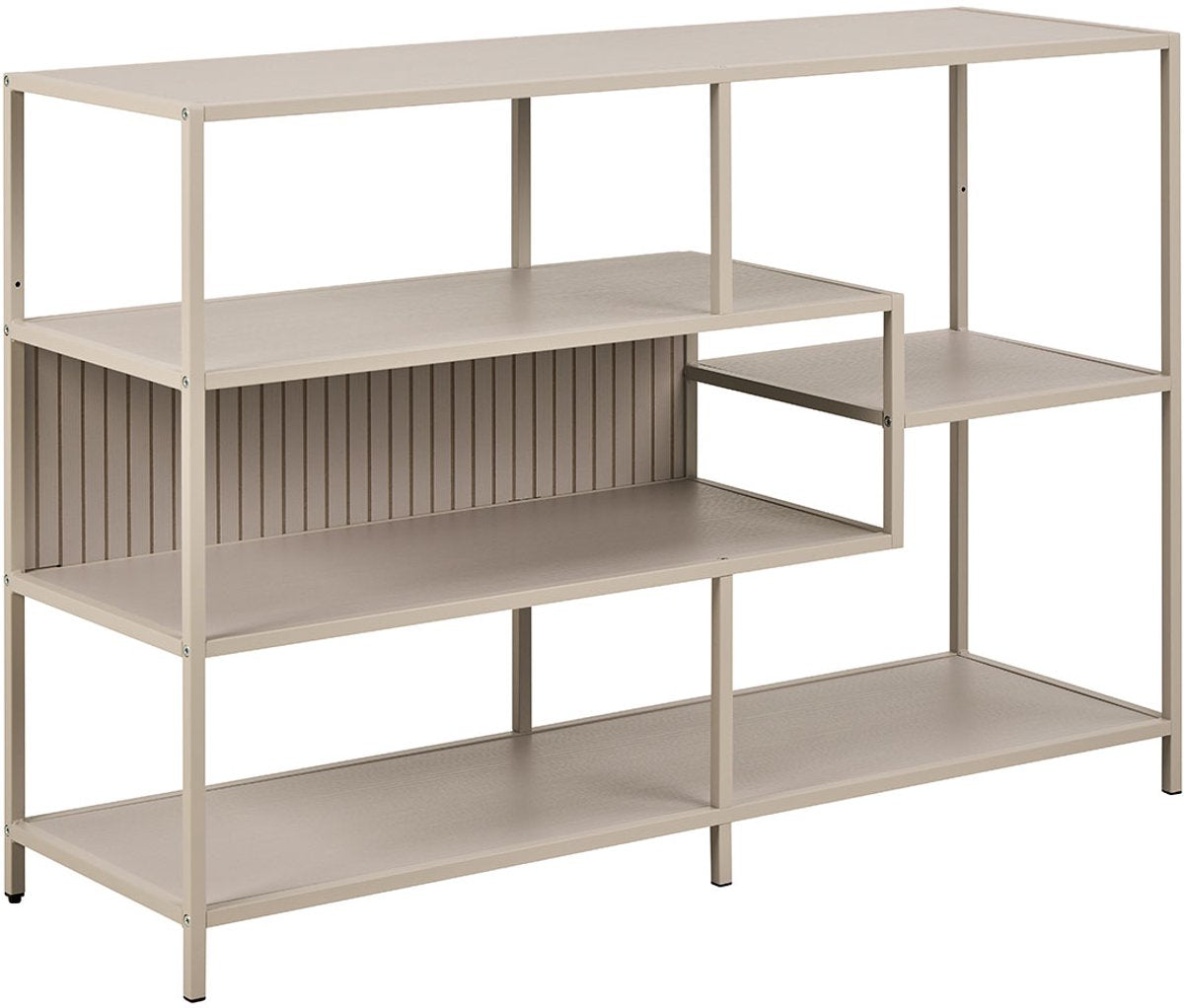 SEAFORD Boekenkast - 114x35x78cm - matt grey