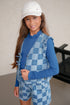 FLO G Eef longsleeve rib coll - jeans blue - 134/140
