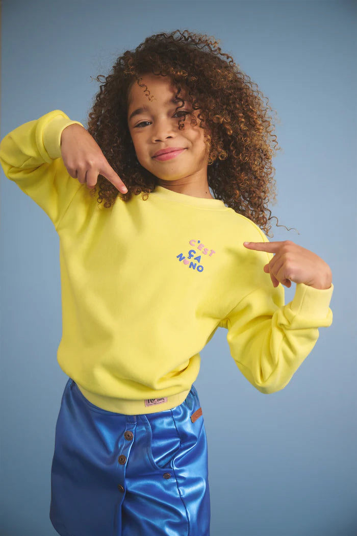 NONO G Konono sweater furry "C'est la vie"- light lemon - 116