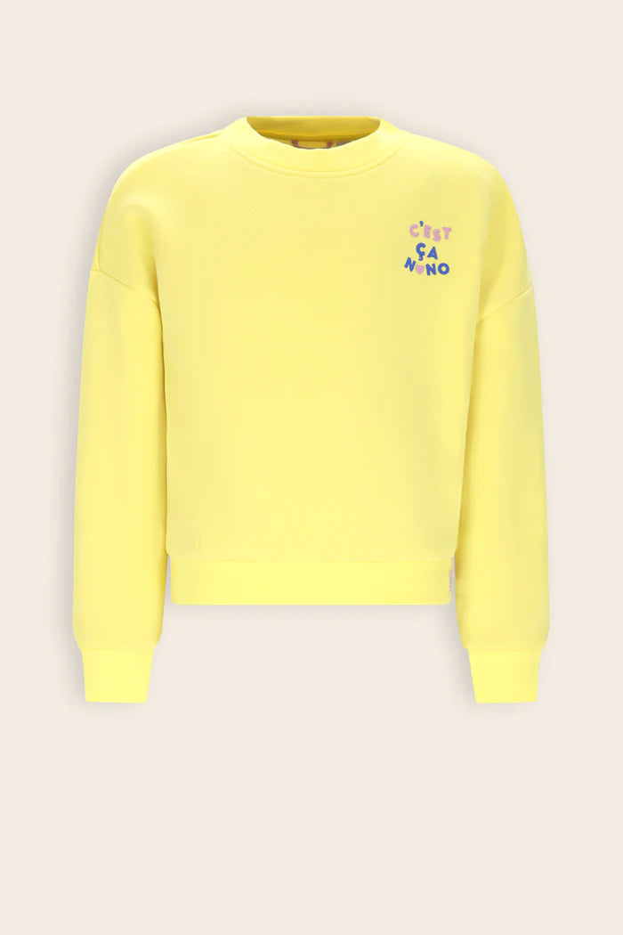 NONO G Konono sweater furry "C'est la vie"- light lemon - 116