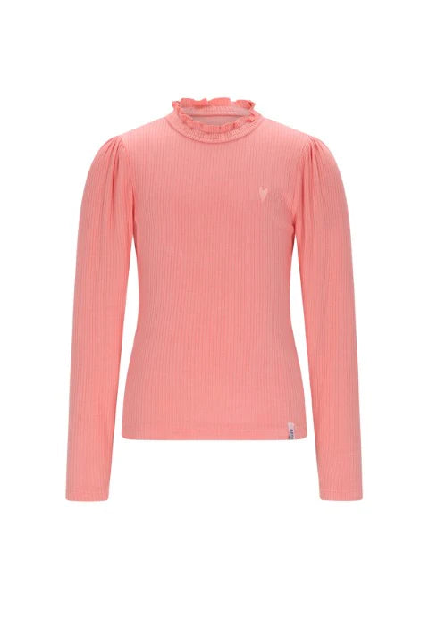 NONO G Koss t-shirt ecovero rib - lovely lychee pink - 134/140