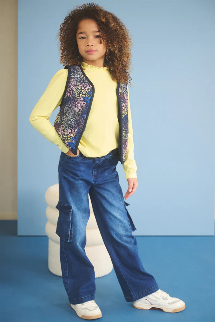 NONO G Saar cargo broek - nautical blue denim - 116