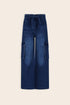 NONO G Saar cargo broek - nautical blue denim - 116