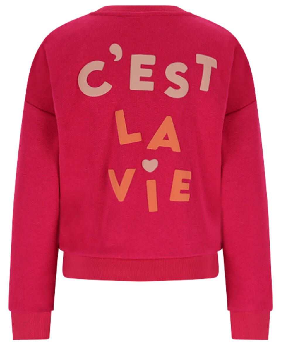 NONO G Konono sweater "C'est la vie"- cerise pink - 146/152