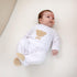 LIVING NATURE Babypakje Noa zonder kraagje wit teddy beer - 3m