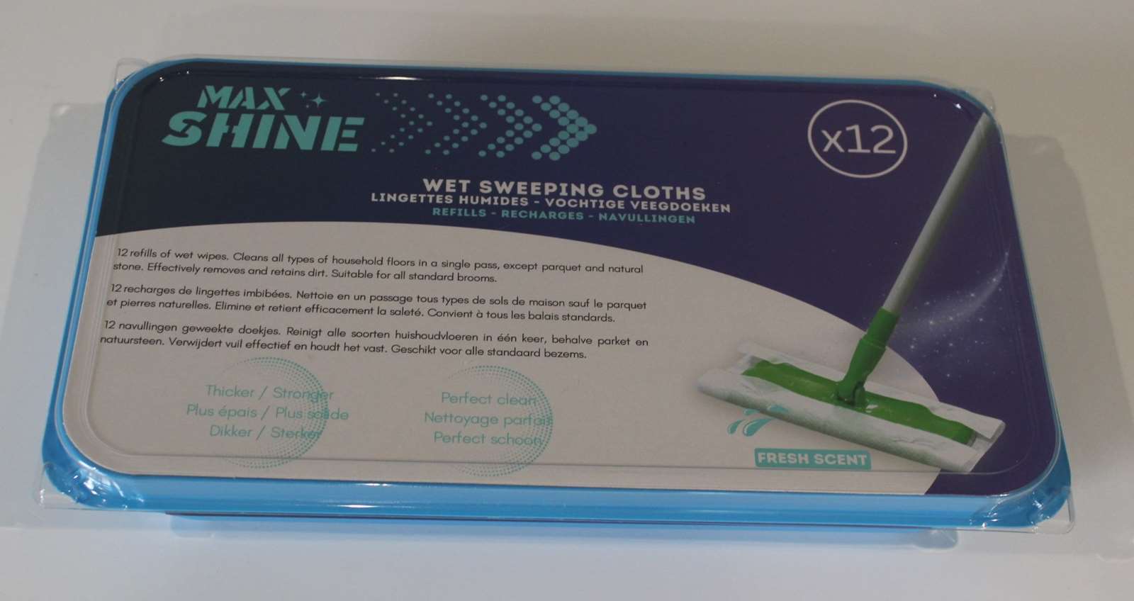 MAX SHINE Vochtige doekjes 20,3x25,4cm - 12st.