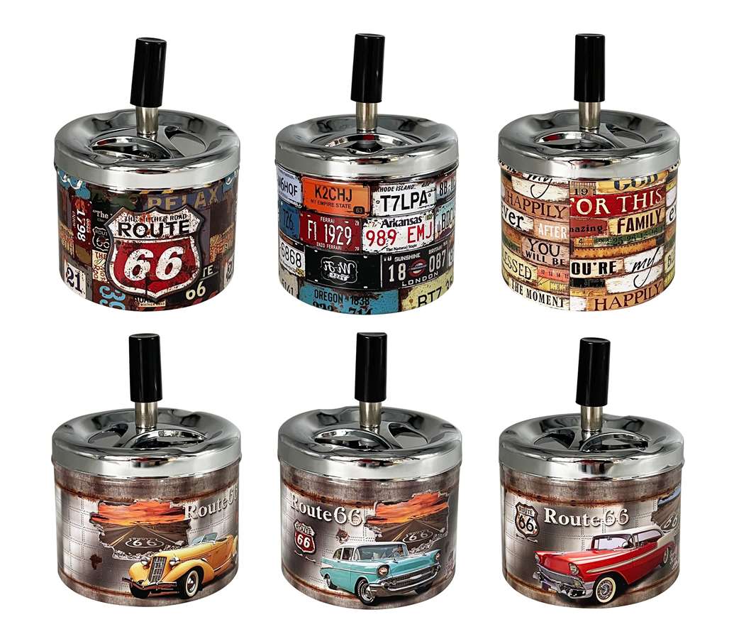 MAXIME HOME Asbak draaiend - 9x9x7cm - ass.  (prijs per stuk)