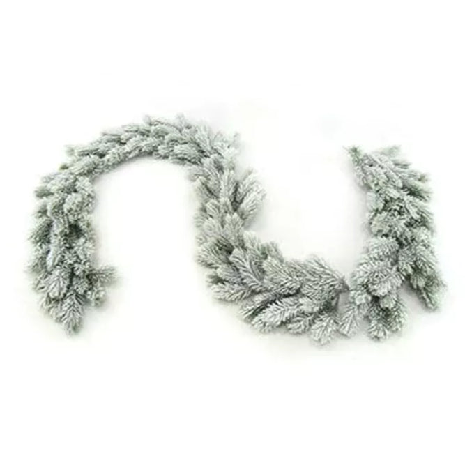 Kerst Mira garland snow PE - l 190cm dia 15cm