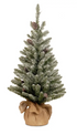 Kerstboom snowy Concolor burlap w/ cones - 91cm