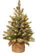 Kerstboom snowy Concolor burlap w/ cones - 50L 61cm
