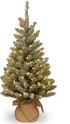 Kerstboom snowy Concolor burlap w/ cones - 50L 91cm