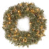 Kerst Glittery Bristle wreath 15 cones - 76cm with 50 LED