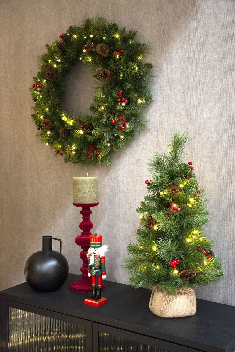 Kerstboom Everyday miniature pine cone & berry - 61cm 35L