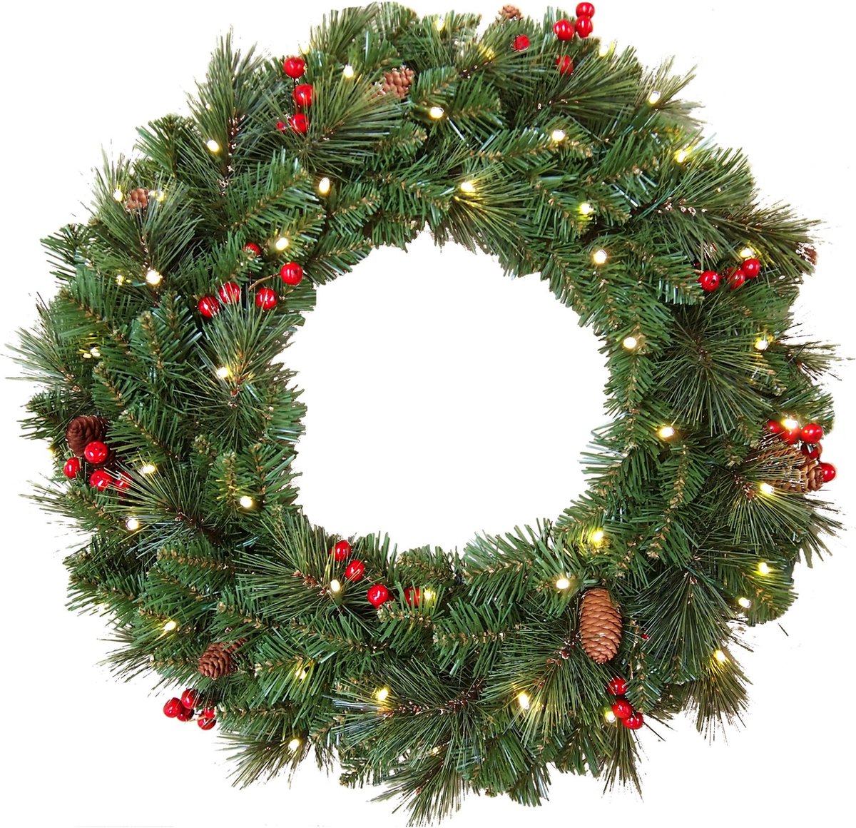Kerstkrans Everyday pine cone & berry - dia 61cm 50L