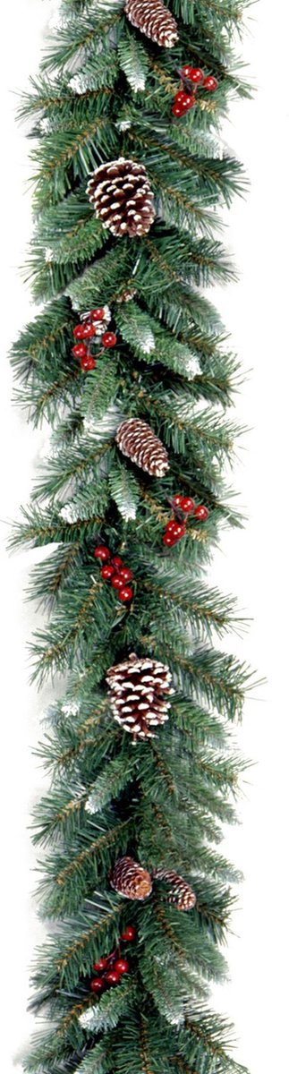 Kerstslinger Frosted Berry - l 274cm d 25cm