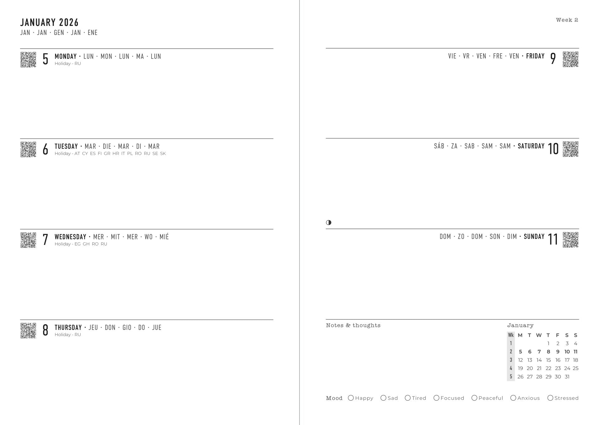 LETTS 2026 CONSCIOUS EVERGREEN A5 WTV ML ASSORTED