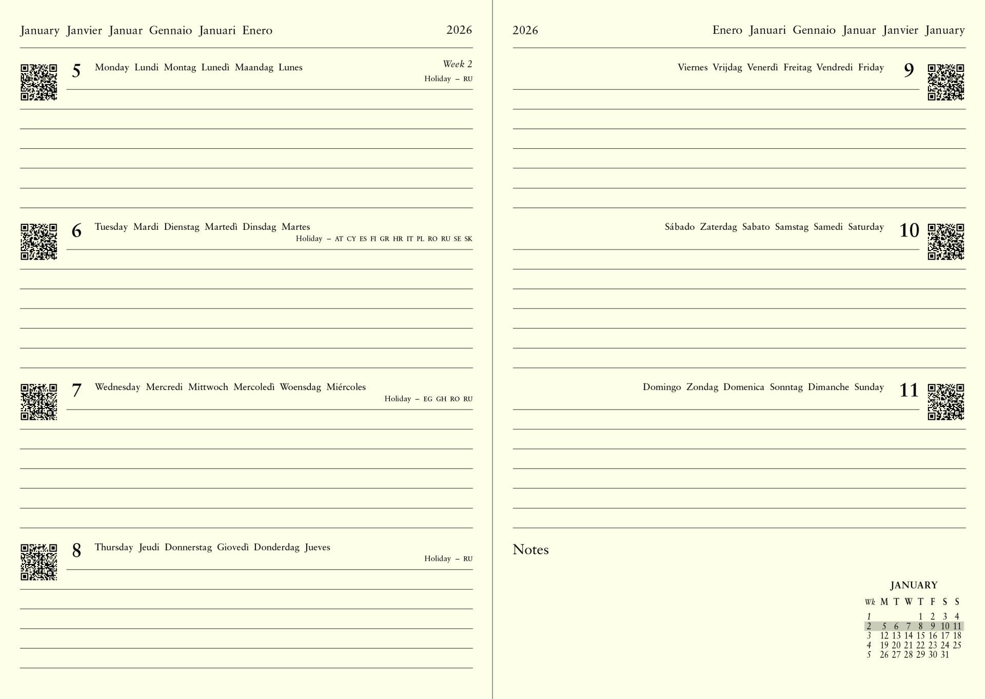 LETTS 2026 LECASSA A6+ WTV ML ASSORTED