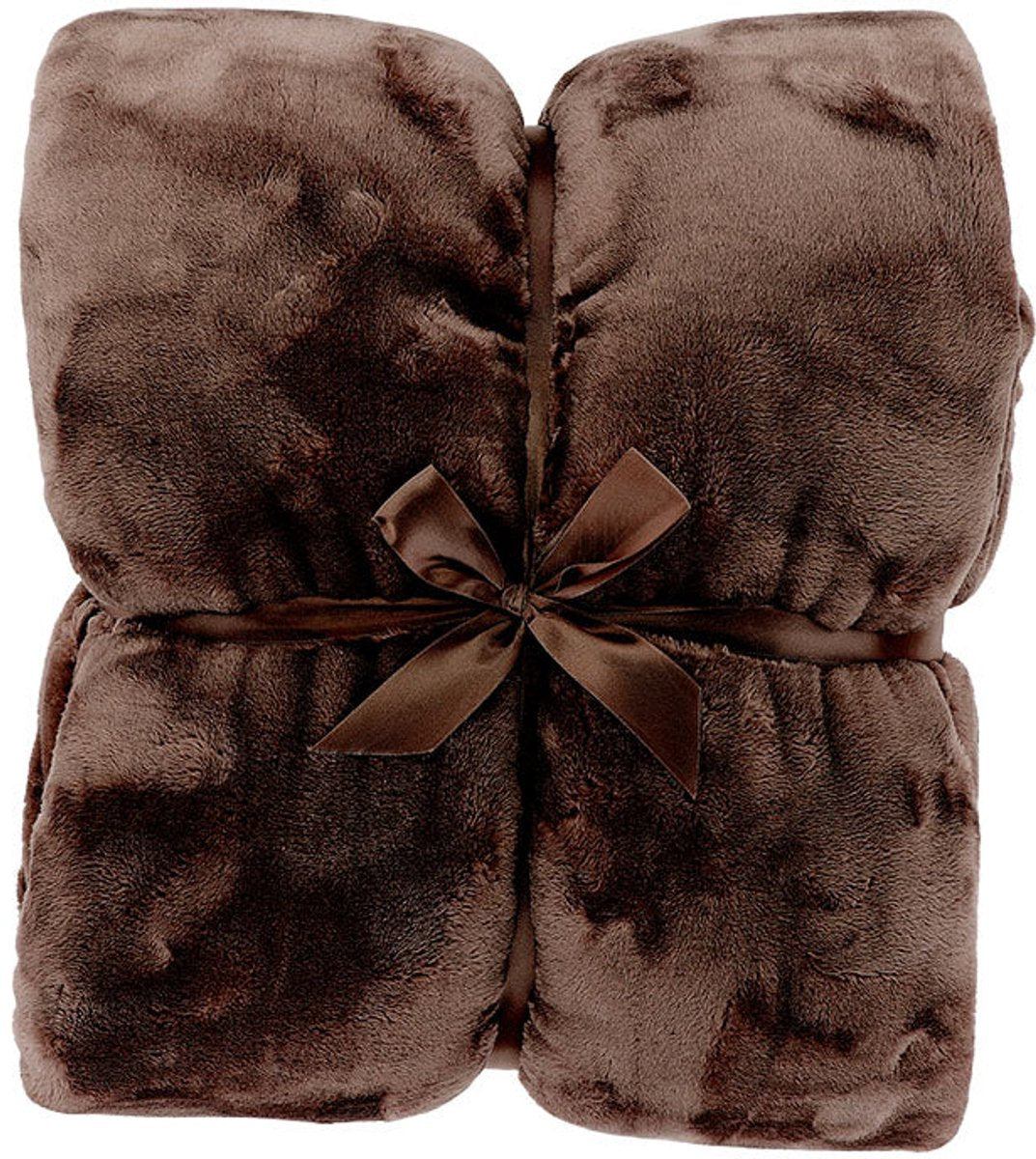 UNIQUE Silke plaid - 150x200cm - rocky brown 7701057-ROCKY