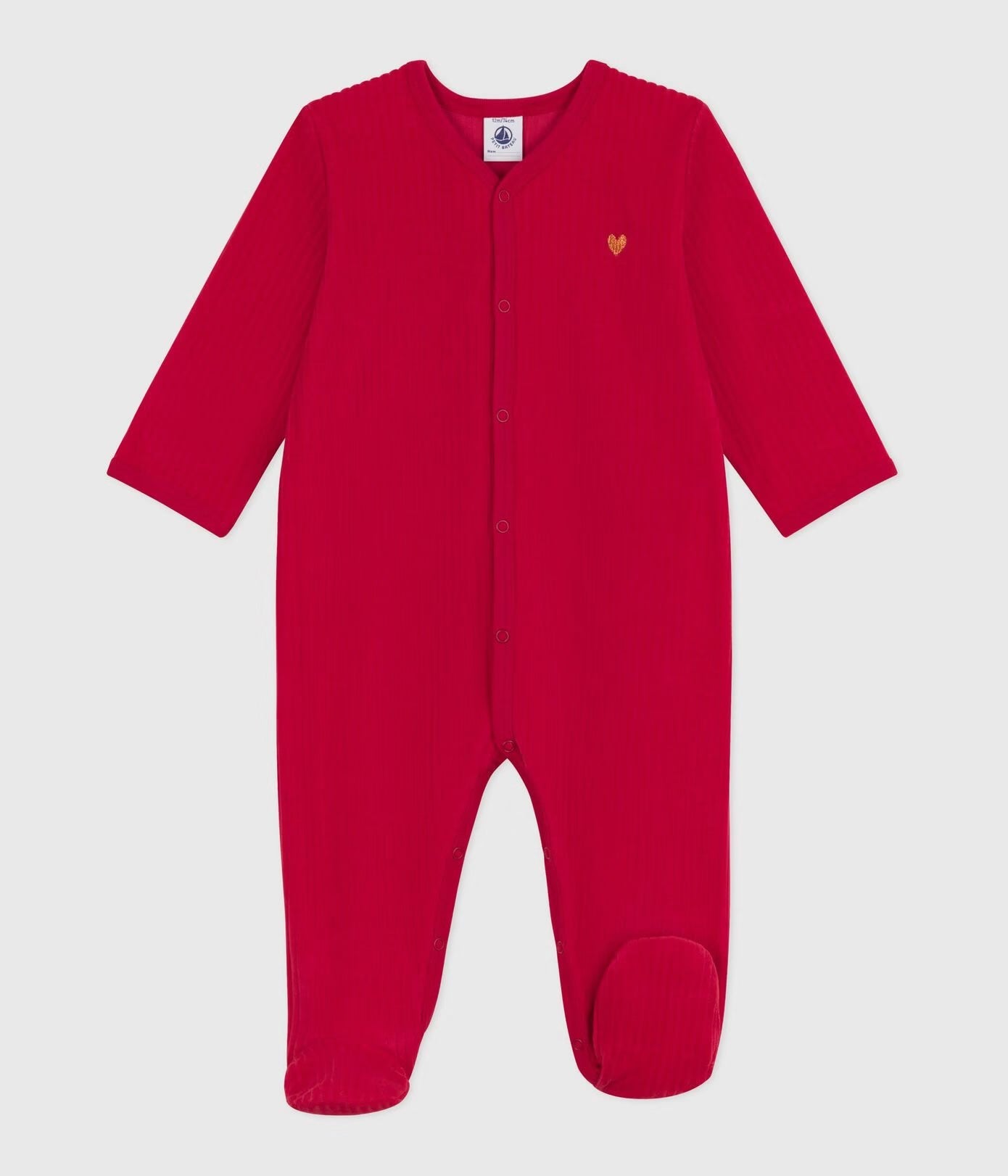 PETIT BATEAU Pyjama - rood terkuit - 3m
