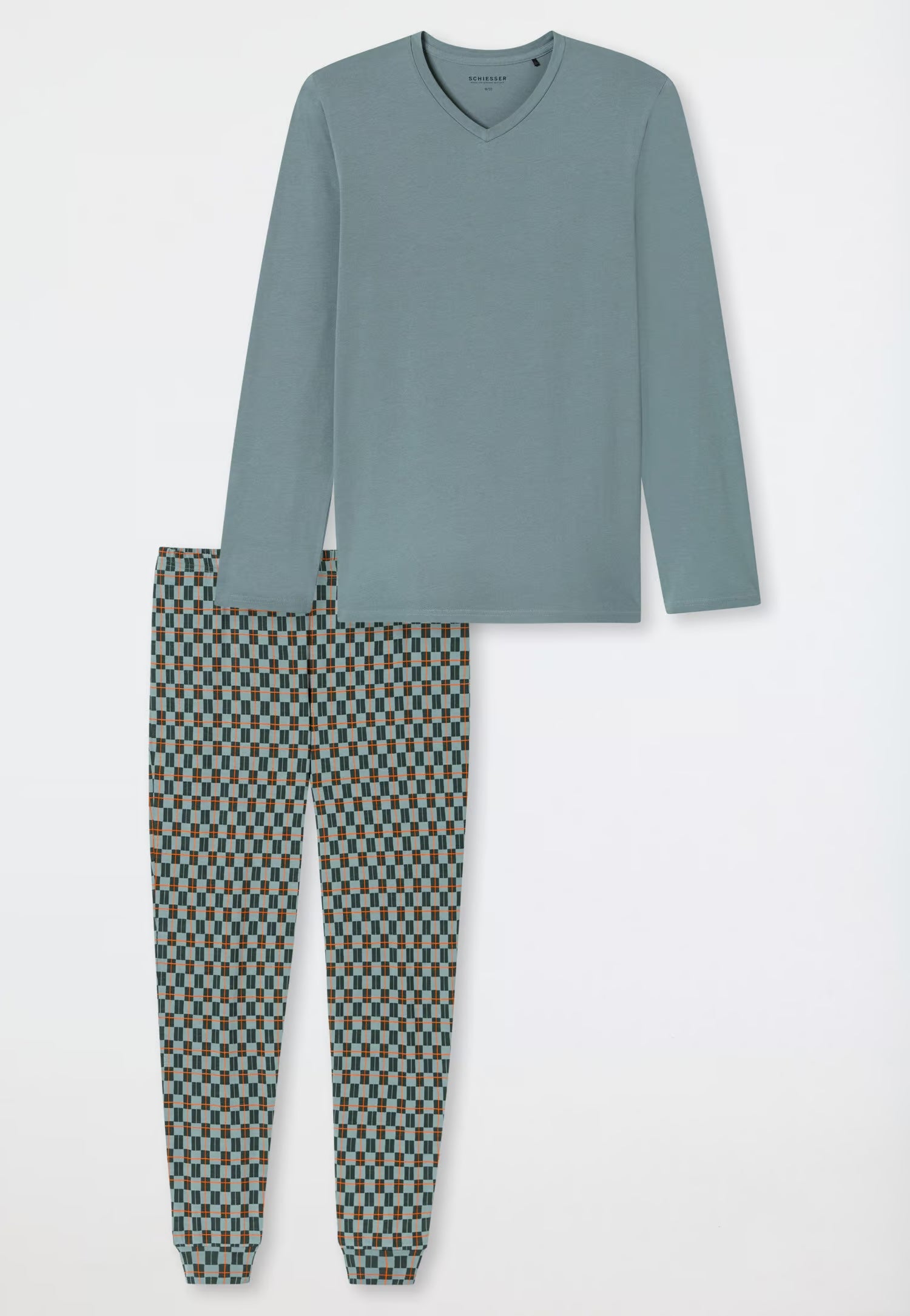 SCHIESSER Heren pyjama lang - mineraal - S