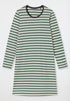 SCHIESSER Dames slaapkleed m/mouwen - streep/mineraal - 3XL