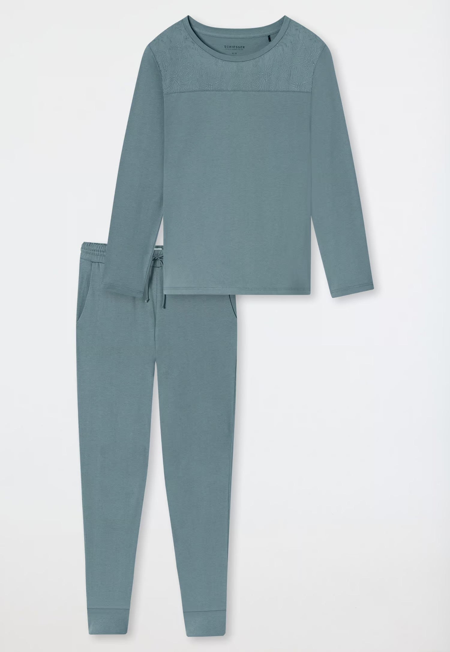 SCHIESSER Dames pyjama lang - mineraal - S