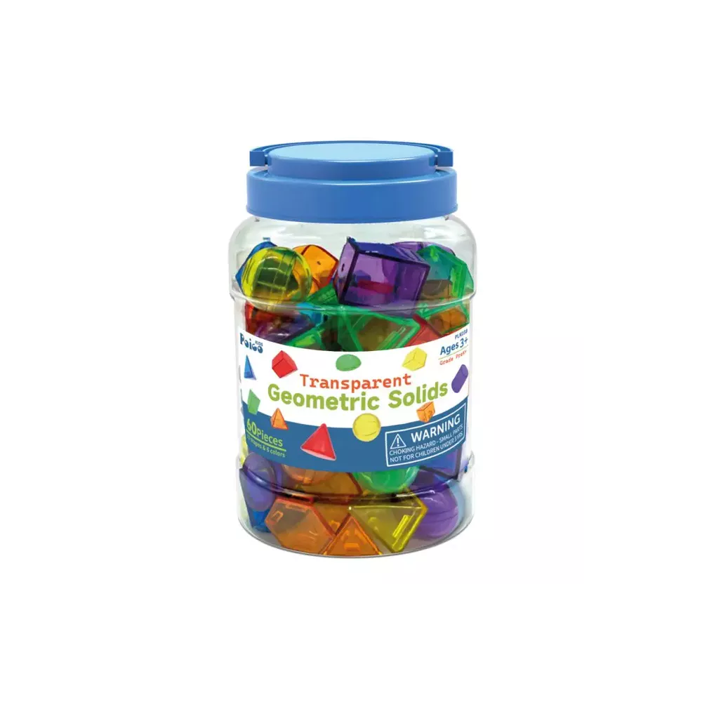 Translucent 3D geometric shapes