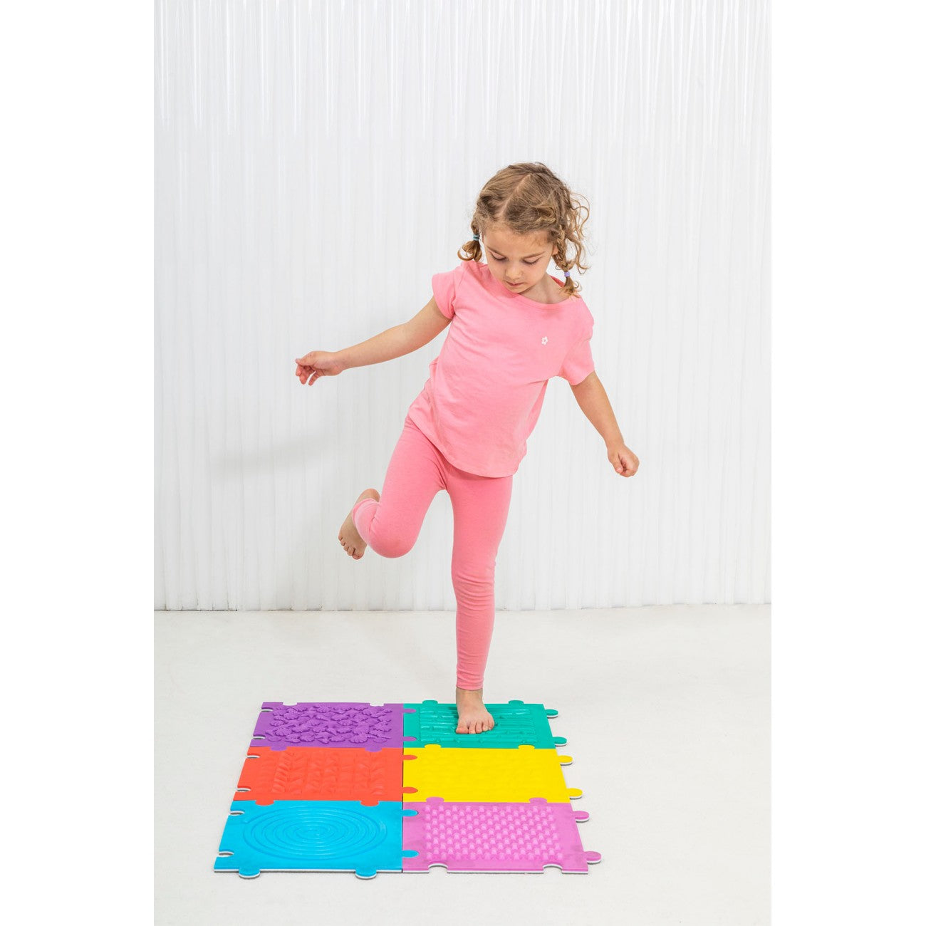 Textured sensory puzzle mat - 6st.