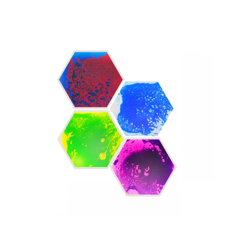 Sensory liquid hexagonal floor tiles - 33x28.6cm 4st.