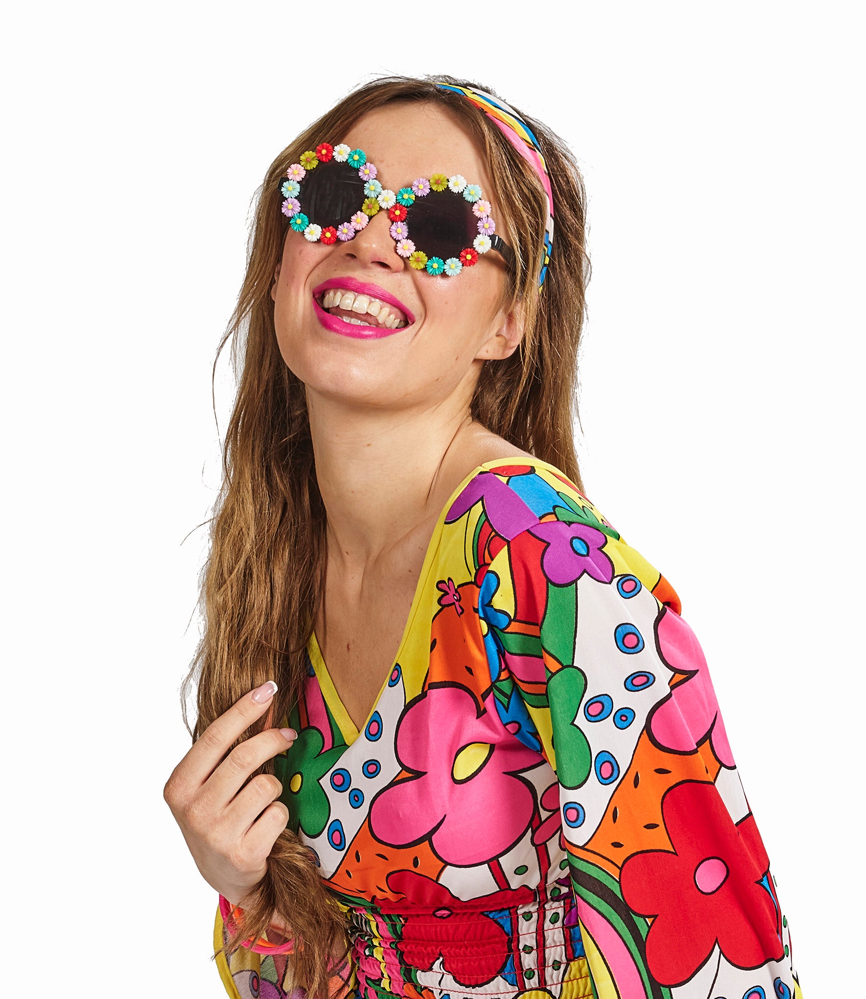 Bril bloemen - multi