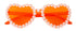 Bril disco hart oranje
