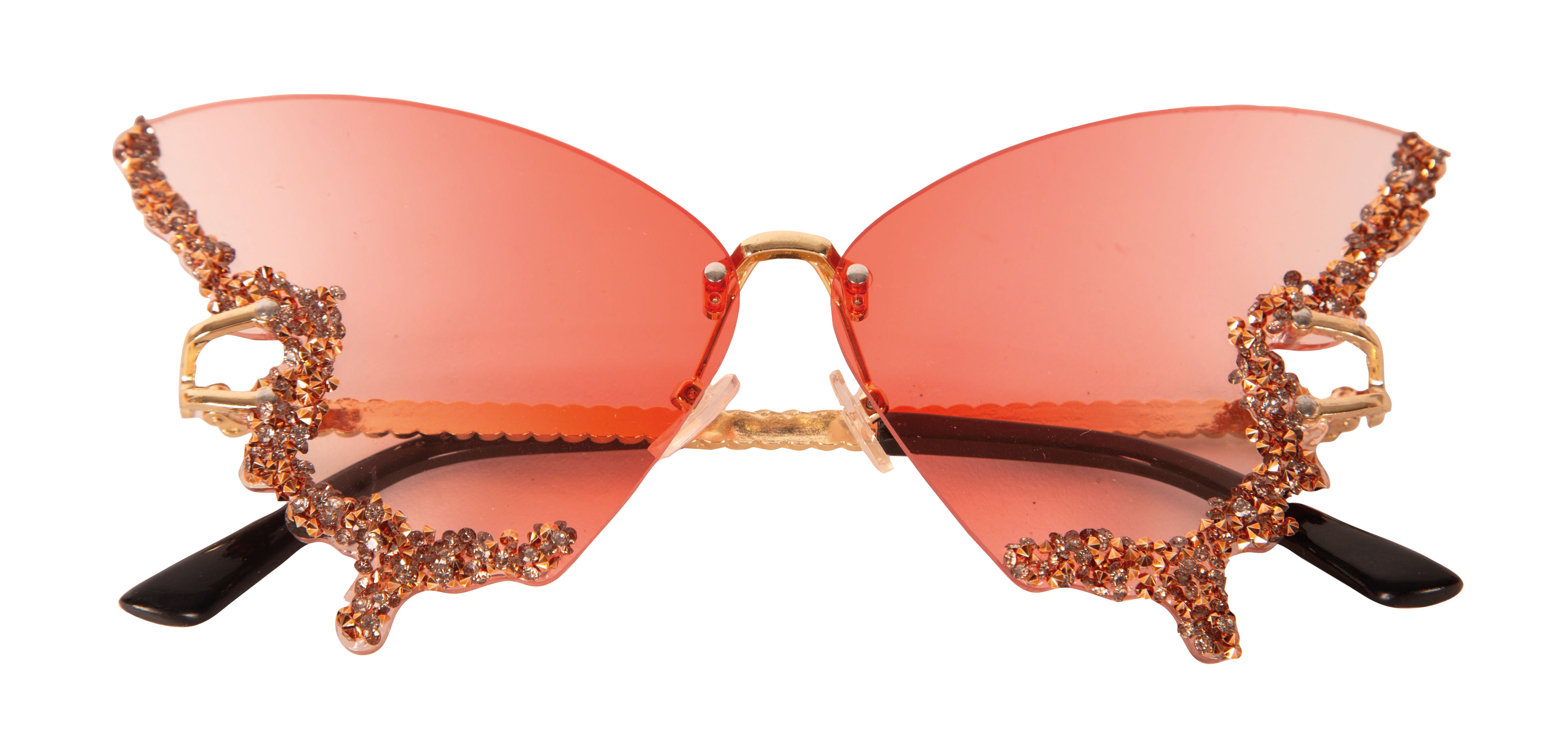 Bril disco vlinder - roze
