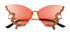 Bril disco vlinder - roze