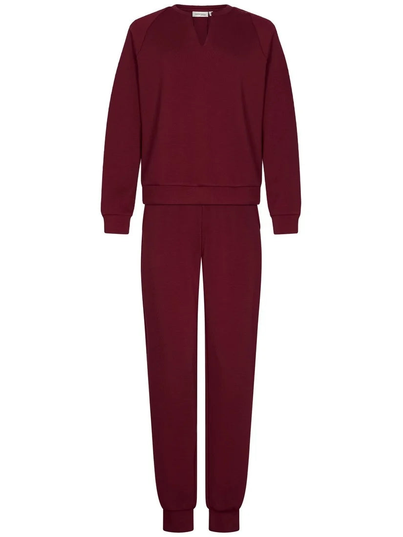 PASTUNETTE Dames homesuit - dark red - 46