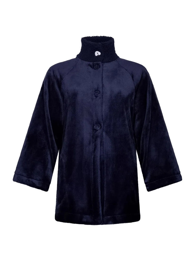 PASTUNETTE Dames cardigan with buttons (75 cm)- dark blue - S