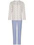 PASTUNETTE Dames pyjama full button - blue - 42