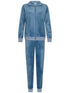 PASTUNETTE Dames homesuit full zipper - dark blue - 42