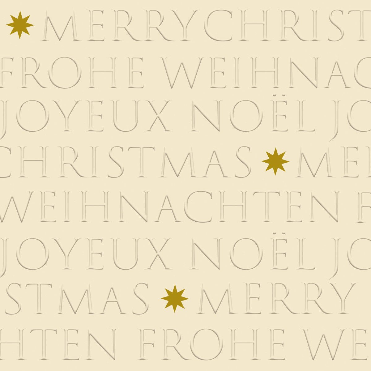 PPD Servetten 40x40cm - Christmas embossed off-white