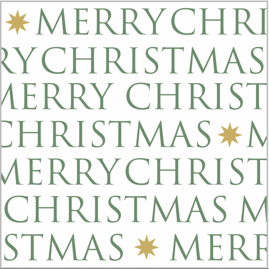 PPD Servetten 25x25cm - Christmas Letters forest green