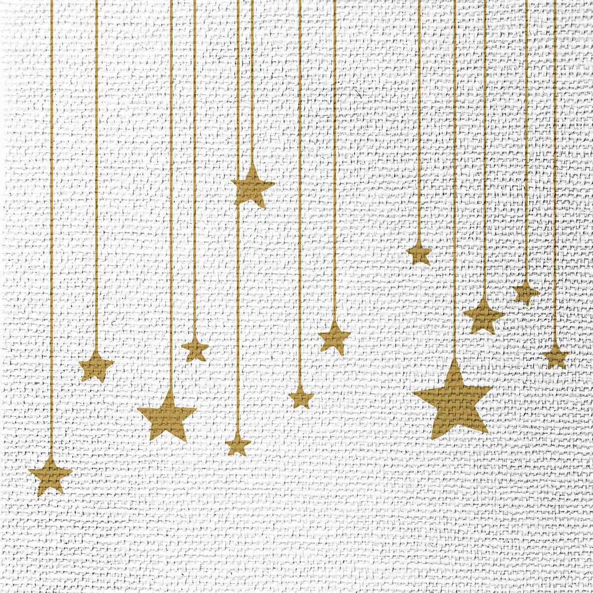 PPD Servetten 33x33cm - Stars On Canvas white