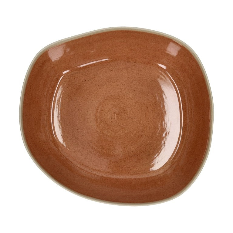 POMAX Primeval serveerkom - 36,3x33x10cm - terracotta