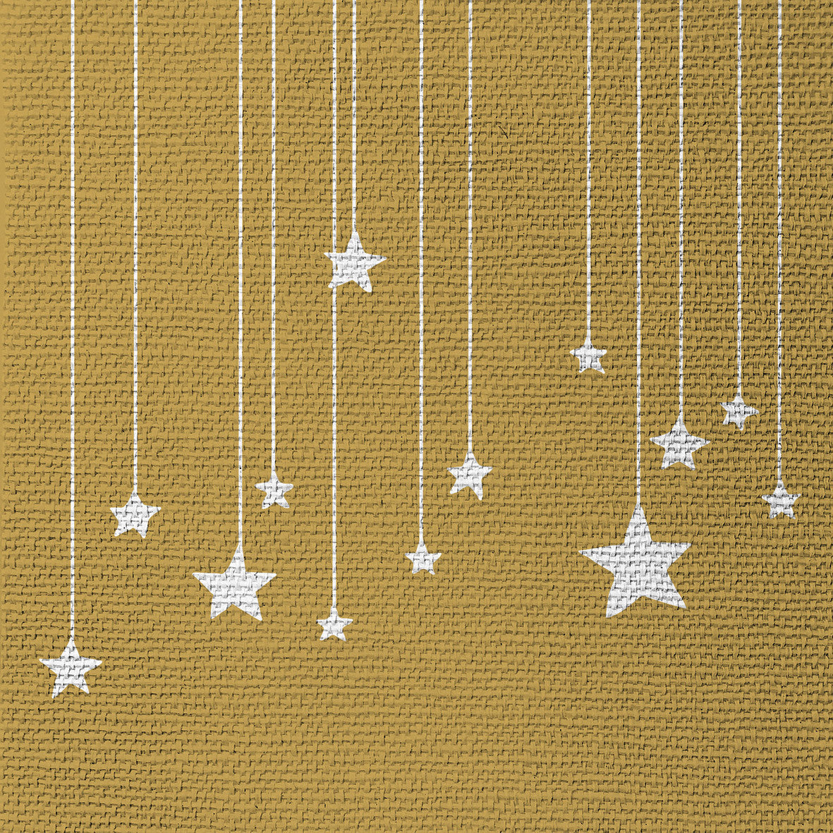 PPD Servetten 33x33cm - Stars On Canvas gold
