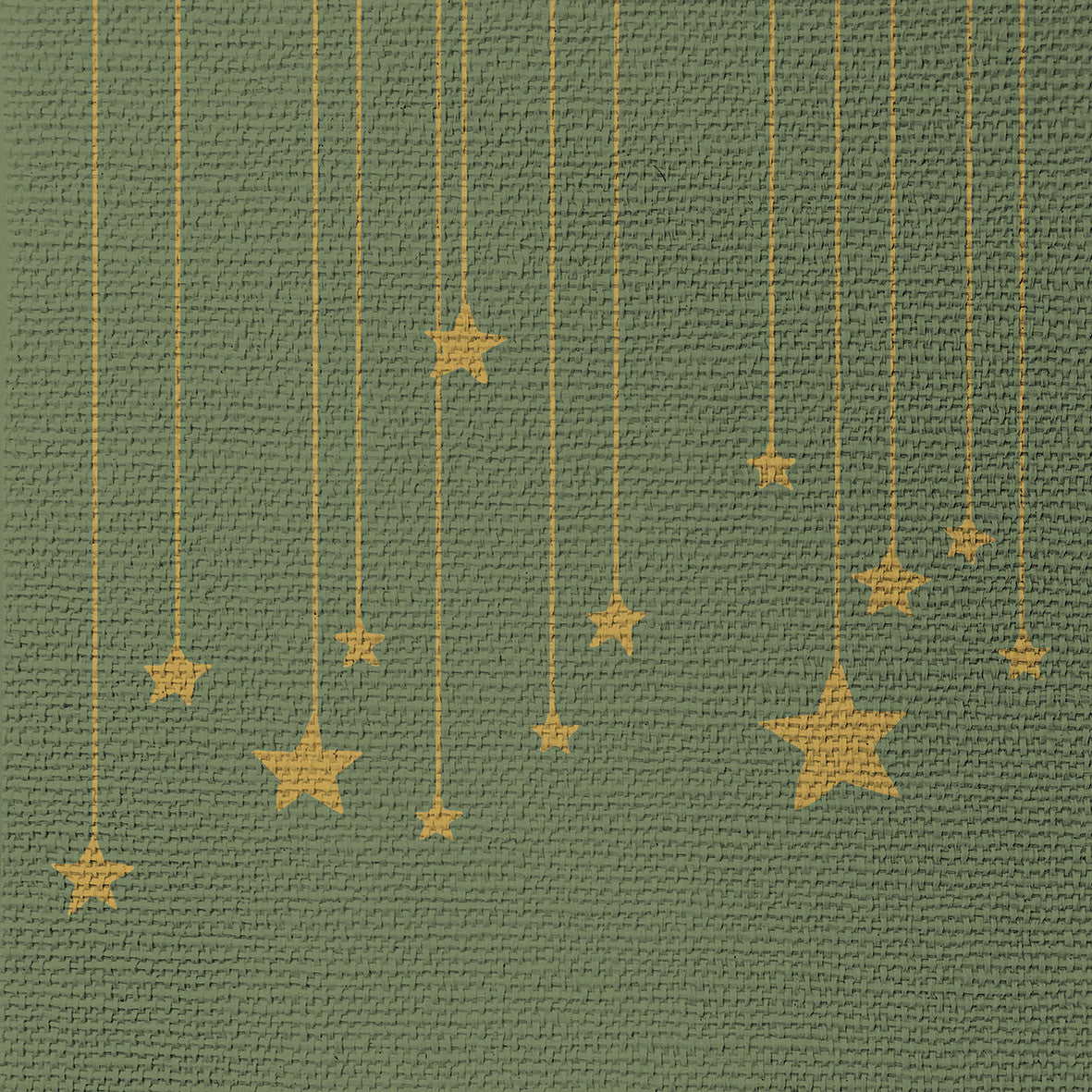 PPD Servetten 33x33cm - Stars On Canvas green